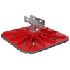 Кровельная опора SOLID FOOT 350x350 с горизонтальным кронштейном