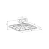 Кровельная опора SOLID FOOT 350x350 с горизонтальным кронштейном