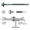 Шуруп HSP3-R-S19 5.5/6.3х185 для сэндвич-панелей