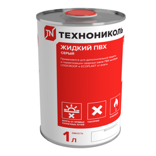 Жидкий ПВХ с флаконом-аппликатором, (1 л, серый)