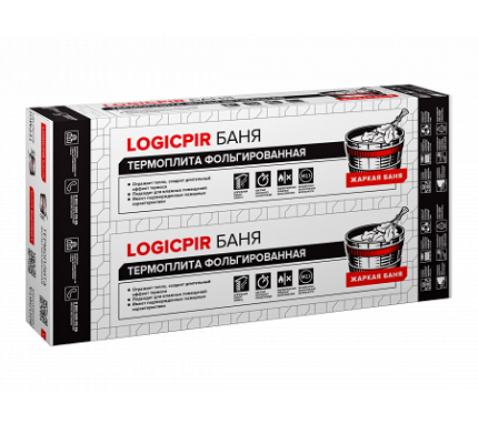 Плиты теплоизоляционные LOGICPIR БАНЯ Г1 Ф/Ф Плиты теплоизоляционные LOGICPIR БАНЯ Г1 Ф/Ф